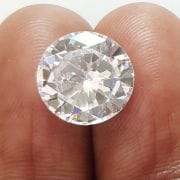 Natural Cubic Zirconia Stone Natural ( American Diamond ) Round Cut Certified Zircon Gemstone 2.25 Ct to 15 Ct