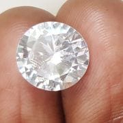 Natural Cubic Zirconia Stone Natural ( American Diamond ) Round Cut Certified Zircon Gemstone 2.25 Ct to 15 Ct