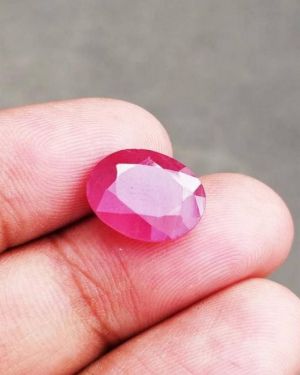 Natural Ruby Stone Natural ( Manik ) Oval Cut Kempu Gemstone Natural Certified 2.25 Ct to 15 Ct