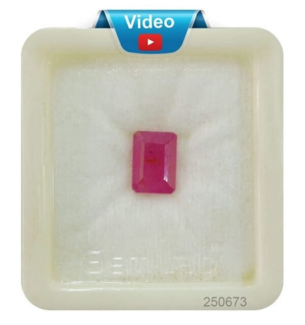 Natural Ruby Stone Natural ( Manik ) Square Cut Kempu Gemstone Natural Certified 2.25 Ct to 15 Ct