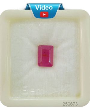 Natural Ruby Stone Natural ( Manik ) Square Cut Kempu Gemstone Natural Certified 2.25 Ct to 15 Ct