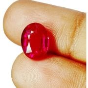 Natural Ruby Stone Natural ( Manik ) Oval Cut Kempu Gemstone Natural Certified 2.25 Ct to 15 Ct