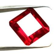 Ruby Stone Natural ( Manik ) Square Cut Kempu Gemstone Natural Certified 2.25 Ct to 15 Ct
