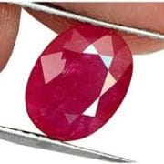 Natural Ruby Stone Natural ( Manik ) Oval Cut Kempu Gemstone Natural Certified 2.25 Ct to 15 Ct