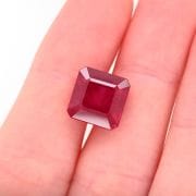Ruby Stone Natural ( Manik ) Square Cut Kempu Gemstone Natural Certified 2.25 Ct to 15 Ct